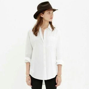 NWT Madewell white oversized button down XXS